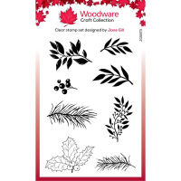 Paintable Shapes Leafy Sprigs Clear Stamp Set 