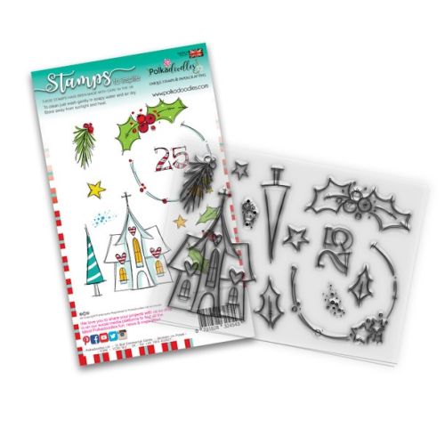 Holly Blessings Christmas Clear Stamp Set