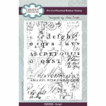 Shabby Chic Script Cling Rubber Background Stamp