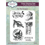 Tis The Season Vintage Style Christmas Clear Stamp Set