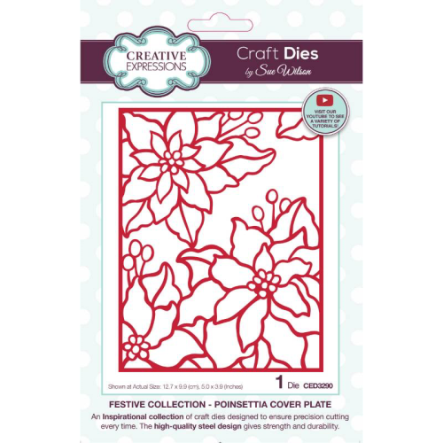 Festive Poinsettia Cover Plate Die