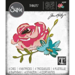 Sizzix Tim Holtz Brushstroke Flowers 4 Die Set