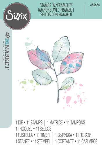 Painted Pencil Leaves Stamp and Die Set