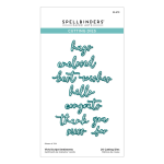 Spellbinders Vivid Script Sentiments Die Set