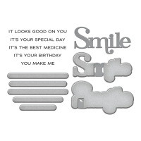 You Make Me Smile Sentiment Stamp And Die Set