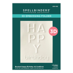 Beveled Happy Birthday 3D Embossing Folder