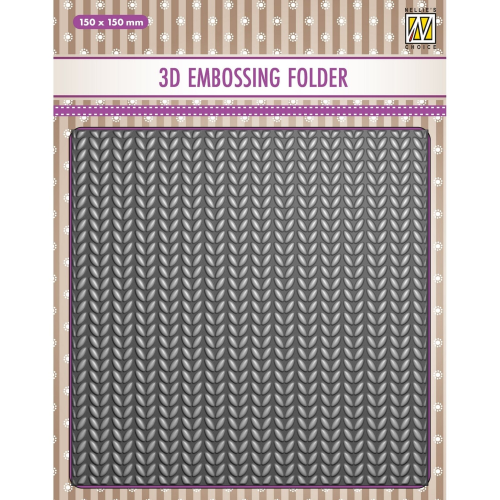 Nellies Choice Knitting Knitted 3D Embossing Folder