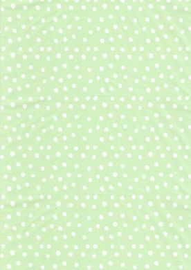 light green and white polka dots