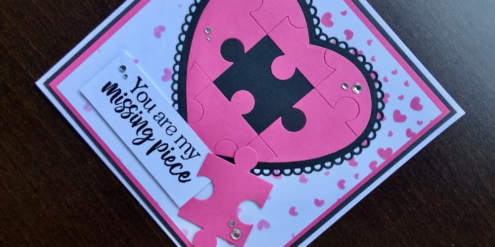 Jigsaw piece Valentine card